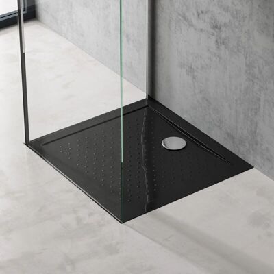 Doporro - AL01 - 75x80x4 cm - Acrílico negro - Plato de Ducha Doporro - AL01 - 75x80x4 cm - Acrílico negro - Plato de Ducha
