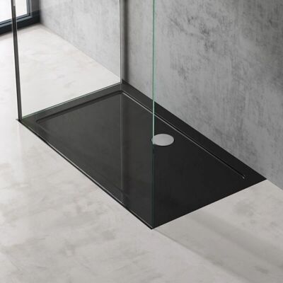 DOPORRO AL01 - Negro - 70x120x4 cm - Plato de ducha DOPORRO AL01 - Negro - 70x120x4 cm - Plato de ducha
