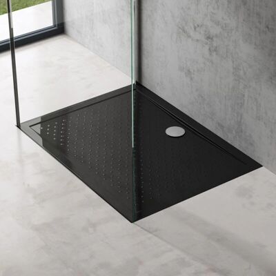 doporro - AL02 - 90x100x4 cm - Negro - Plato de ducha doporro - AL02 - 90x100x4 cm - Negro - Plato de ducha