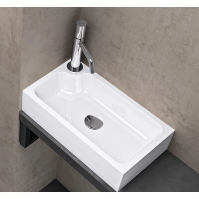 Doporro - Colossum101 - Blanc - 46x26x11cm - Lavabo - Publicité Doporro - Colossum101 - Blanc - 46x26x11cm - Lavabo - Publicité