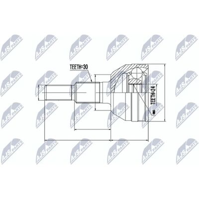 NTY - NPZCH020 - Vorderachse - Driveshaft joint set NTY - NPZCH020 - Vorderachse - Driveshaft joint set