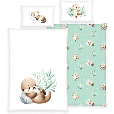 HERDING Schnuffel-Otter - Multicolour Babybettwäsche HERDING Schnuffel-Otter - Multicolour Babybettwäsche