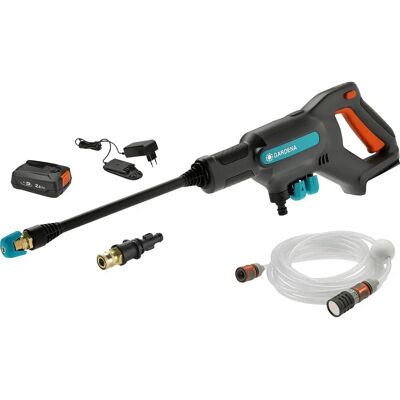 Gardena 18V AquaClean Hochdruckreiniger - Mobil, kabellos, 24 Bar Gardena 18V AquaClean Hochdruckreiniger - Mobil, kabellos, 24 Bar