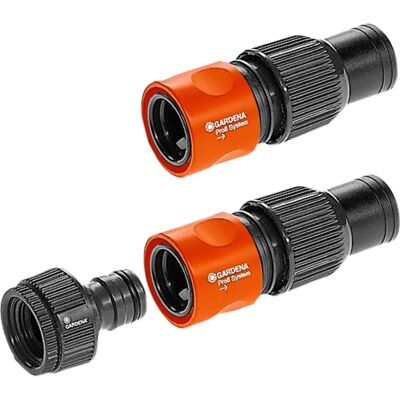 Kit de Conexiuni pentru Furtun de Apă Gardena - Negru, Gri, Portocaliu Kit de Conexiuni pentru Furtun de Apă Gardena - Negru, Gri, Portocaliu