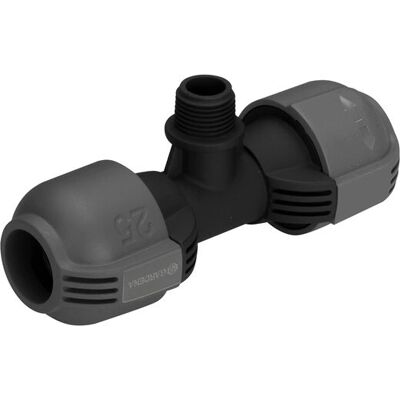 Gardena Wasser Schlauchanschluss - T-Stück, 25mm, Grau - Wasser Schlauchanschluss Gardena Wasser Schlauchanschluss - T-Stück, 25mm, Grau - Wasser Schlauchanschluss