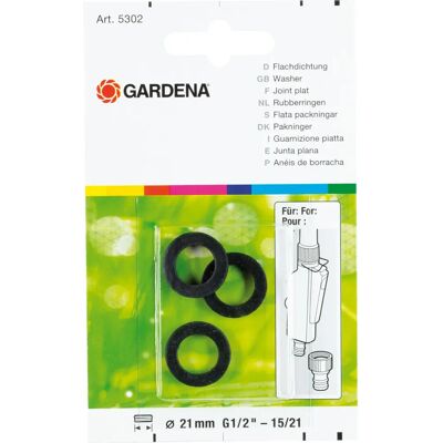Ensemble de rondelles Gardena 5301-20 - Compatible avec système Gardena - Publicité Ensemble de rondelles Gardena 5301-20 - Compatible avec système Gardena - Publicité