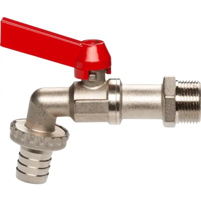 Válvula de Bola Gardena Modelo 07333-20 Plata-Rojo - Grifo para Manguera de Jardín Válvula de Bola Gardena Modelo 07333-20 Plata-Rojo - Grifo para Manguera de Jardín