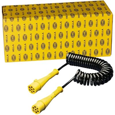 Hella 8KA 007 965-011 - Cable de Conector Eléctrico - 24V, 7 clavijas, Amarillo, IP54 Hella 8KA 007 965-011 - Cable de Conector Eléctrico - 24V, 7 clavijas, Amarillo, IP54