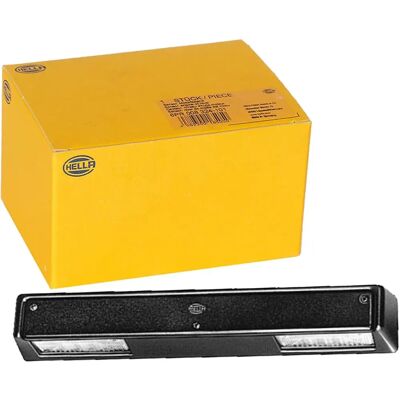 Światło tablicy Hella - Halogen, Czarny, Prawy/Lewy - 12V/24V - Legalne Światło tablicy Hella - Halogen, Czarny, Prawy/Lewy - 12V/24V - Legalne