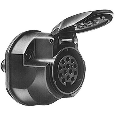 Prise de remorque Hella - 13 broches, ISO 11446, Noir Prise de remorque Hella - 13 broches, ISO 11446, Noir