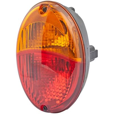 Hella 12V halogen baklykta - Vänster/Höger, Gul/Röd, 3 Funktioner Hella 12V halogen baklykta - Vänster/Höger, Gul/Röd, 3 Funktioner