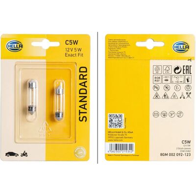 Hella C5W 12V 8GM (002 092-123) Hella C5W 12V 8GM (002 092-123)