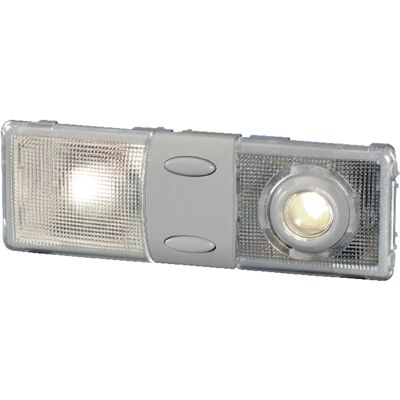Hella Luz Interior - Lámpara de lectura de techo gris - P21W R10W 24V Hella Luz Interior - Lámpara de lectura de techo gris - P21W R10W 24V