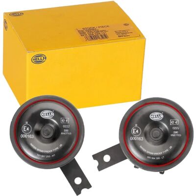 Hella 12V Signalhorn - 350Hz, 113dB, Schwarz, Elektrisch, 90mm Durchmesser. Hella 12V Signalhorn - 350Hz, 113dB, Schwarz, Elektrisch, 90mm Durchmesser.
