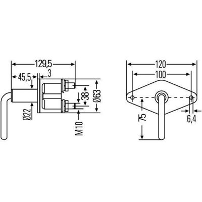 HELLA Modelo 6EK 008 458-037 - Interruptor principal de batería HELLA Modelo 6EK 008 458-037 - Interruptor principal de batería