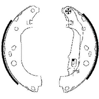 Hella Bremsbackensatz - 228,6mm Innendurchmesser - Für Cadillac CTS, Fiat Doblo Hella Bremsbackensatz - 228,6mm Innendurchmesser - Für Cadillac CTS, Fiat Doblo