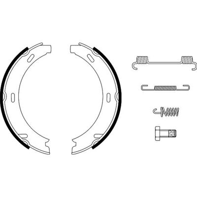 Set plăcuțe de frână Hella - Compatibil cu Mercedes-Benz E-Class - 164mm diametru, 25mm lățime Set plăcuțe de frână Hella - Compatibil cu Mercedes-Benz E-Class - 164mm diametru, 25mm lățime