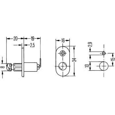 Hella BMW E30 E12 E28 E34 E24 E23 Türkontakt - 1370805 Hella BMW E30 E12 E28 E34 E24 E23 Türkontakt - 1370805