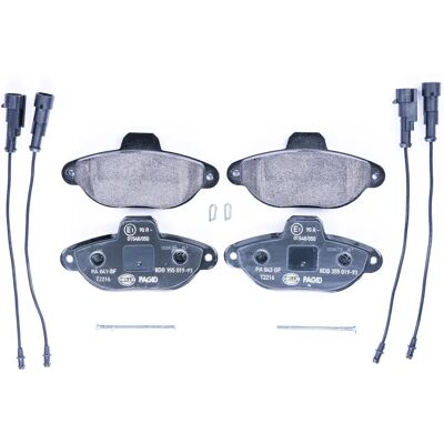 Hella Pagid Voorkant Remblokken - Set, Schijfrem, Inclusief Slijtagecontact Hella Pagid Voorkant Remblokken - Set, Schijfrem, Inclusief Slijtagecontact