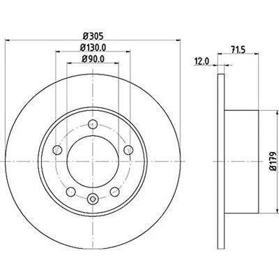 HELLA PRO Υψηλό Περιεχόμενο Άνθρακα 8DD 355 129 - Δίσκος φρένου HELLA PRO Υψηλό Περιεχόμενο Άνθρακα 8DD 355 129 - Δίσκος φρένου