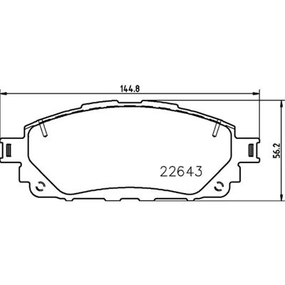 Hella Pagid Bremsbelagsatz - Toyota Hilux VIII Pick-up - Scheibenbremse Hella Pagid Bremsbelagsatz - Toyota Hilux VIII Pick-up - Scheibenbremse