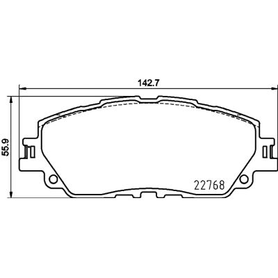 Pastilhas de freio Hella Pagid para Lexus UX, ES, Toyota C-HR, Camry, Corolla - Conjunto de pastilhas Pastilhas de freio Hella Pagid para Lexus UX, ES, Toyota C-HR, Camry, Corolla - Conjunto de pastilhas