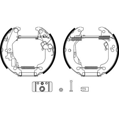 Hella Bremsesæt til Fiat Punto - Diameter 180mm, Bredde 32mm Hella Bremsesæt til Fiat Punto - Diameter 180mm, Bredde 32mm