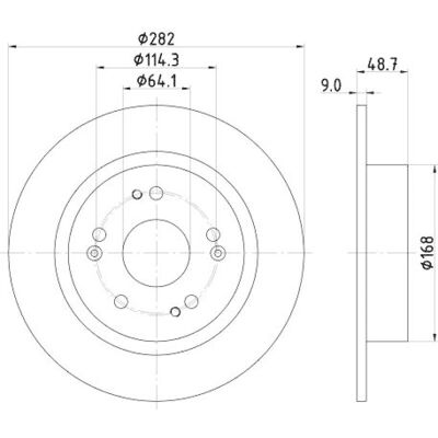 Hella Honda HR-V II Discul de Frână 114,3mm - Discul de Frână Hella Honda HR-V II Discul de Frână 114,3mm - Discul de Frână