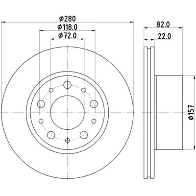 Disc de frână HELLA - FIAT Ducato III Ventilat 118mm 22mm Disc de frână HELLA - FIAT Ducato III Ventilat 118mm 22mm