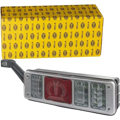 Feux arrière LED 24V Hella - Gauche, Clair, 7 Fonctions - Publicité Feux arrière LED 24V Hella - Gauche, Clair, 7 Fonctions - Publicité