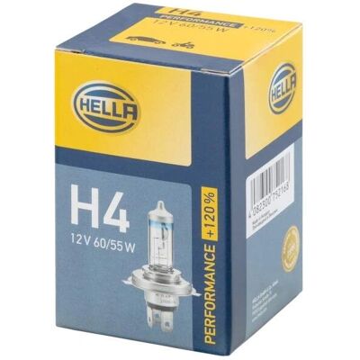 Hella Glühlampe - Leistungssteigerung Bis Zu 120% - Halogen H4 Hella Glühlampe - Leistungssteigerung Bis Zu 120% - Halogen H4