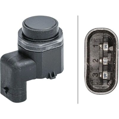 HELLA 6PX 358 141-541 Parksensor mit gewinkeltem Stecker - Parksensor HELLA 6PX 358 141-541 Parksensor mit gewinkeltem Stecker - Parksensor