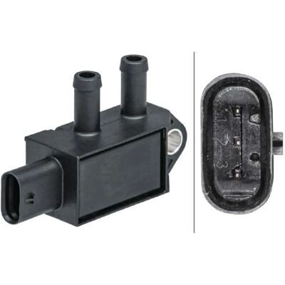 Sensore di pressione gas di scarico Hella - per VW, Audi, Skoda, Seat, MAN Sensore di pressione gas di scarico Hella - per VW, Audi, Skoda, Seat, MAN