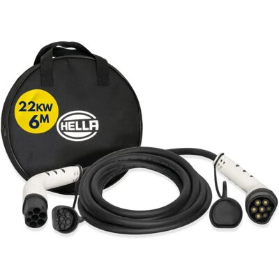 Hella 8KE 358 255-071 Type 2 EV Charging Cable - 6m, 22kW, IP67, 3-Phase Hella 8KE 358 255-071 Type 2 EV Charging Cable - 6m, 22kW, IP67, 3-Phase
