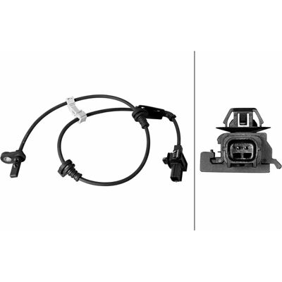 Sensore ABS Hella 6PU 358 218-791 - Principio di Hall, Con Clip, Honda Sensore ABS Hella 6PU 358 218-791 - Principio di Hall, Con Clip, Honda