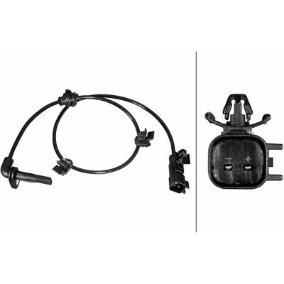 Hella 6PU 358 217-591 ABS Sensor - Hall Principle for Opel, Chevrolet, Vauxhall Hella 6PU 358 217-591 ABS Sensor - Hall Principle for Opel, Chevrolet, Vauxhall