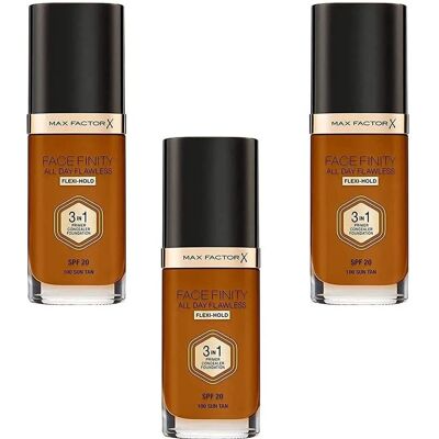 Max Factor Facefinity 3in1 Foundation - Sun Tan 100 - Foundation Max Factor Facefinity 3in1 Foundation - Sun Tan 100 - Foundation