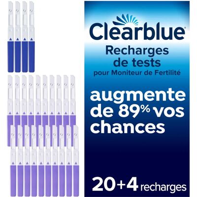 Procter & Gamble Clearblue Test d'ovulation avancé - 20 Tests + 4 Tests de Grossesse - Publicité Procter & Gamble Clearblue Test d'ovulation avancé - 20 Tests + 4 Tests de Grossesse - Publicité