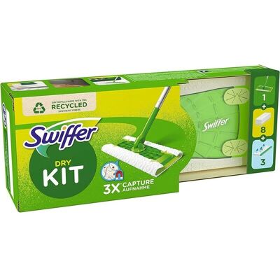 Kit di Pulizia a Secco Swiffer - Polvere e Pelo - Pulitore per Superfici Dure Kit di Pulizia a Secco Swiffer - Polvere e Pelo - Pulitore per Superfici Dure