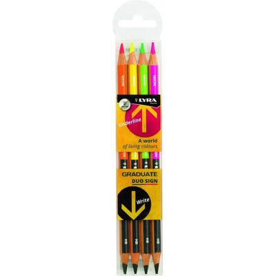 Lyra Doppelseitige Bleistift HB + 4 Farben - Schreiben & Hervorheben Lyra Doppelseitige Bleistift HB + 4 Farben - Schreiben & Hervorheben