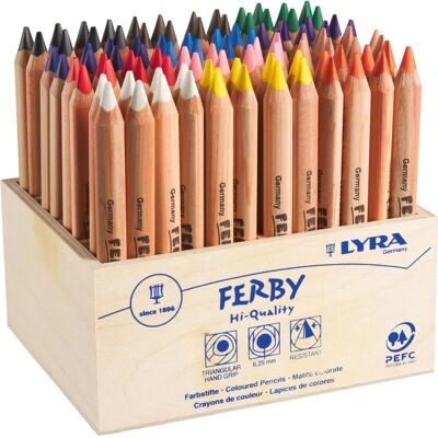 Lyra Ferby - Halblänge Buntstifte - Natürliche Holzoptik - 96 Stück Lyra Ferby - Halblänge Buntstifte - Natürliche Holzoptik - 96 Stück
