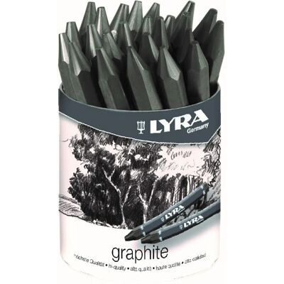 Pastelli grafite Lyra - Gradi assortiti - Set da 24 - Nero Pastelli grafite Lyra - Gradi assortiti - Set da 24 - Nero