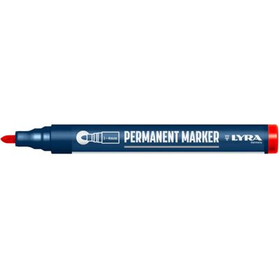 Lyra Permanentmarker Rot - Fein 1-4mm Wasserdicht Lyra Permanentmarker Rot - Fein 1-4mm Wasserdicht
