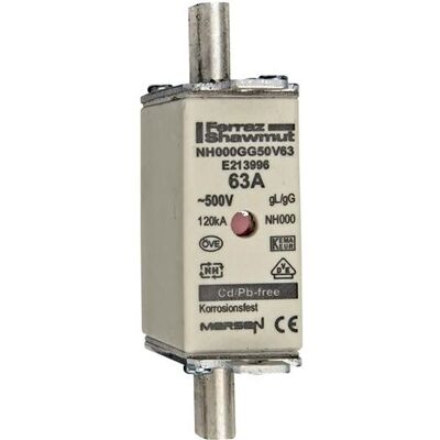 MERSEN E213996 Fusible NH 63A 500V - Sicherung MERSEN E213996 Fusible NH 63A 500V - Sicherung