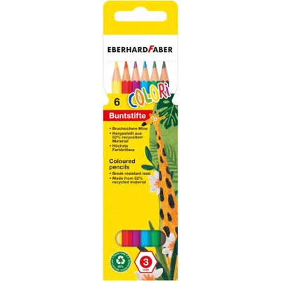 Crayons de couleur hexagonaux Eberhard Faber - VE=6 - Publicité Crayons de couleur hexagonaux Eberhard Faber - VE=6 - Publicité