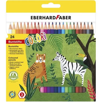 Eberhard Faber Colori 24 - Crayons de couleur pour école & loisirs Eberhard Faber Colori 24 - Crayons de couleur pour école & loisirs