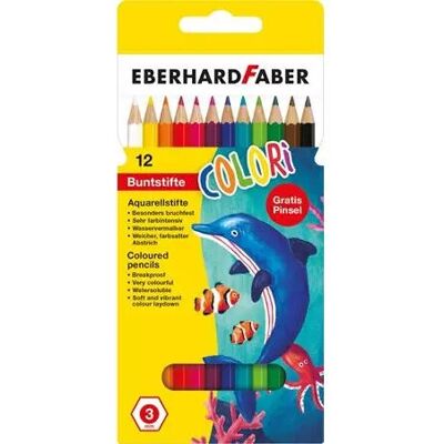 Eberhard Faber Model EF-516012 Waterverfpotloden - 12 Kleuren Eberhard Faber Model EF-516012 Waterverfpotloden - 12 Kleuren