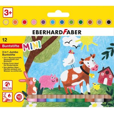 Eberhard Faber MiniMaxi 3in1 Buntstifte, Gemischte Farben Eberhard Faber MiniMaxi 3in1 Buntstifte, Gemischte Farben
