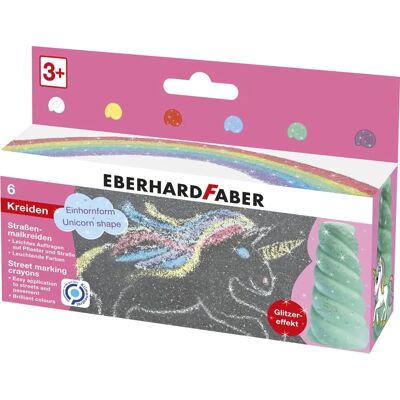 Craie de trottoir licorne Eberhard Faber - Craie à paillettes Craie de trottoir licorne Eberhard Faber - Craie à paillettes