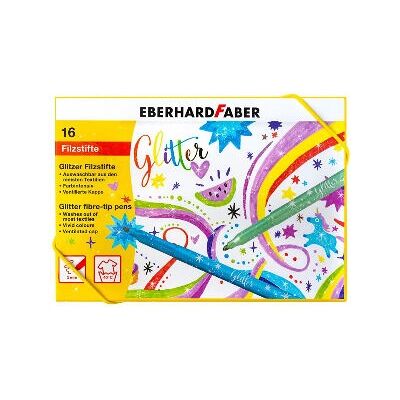Eberhard Faber Glitzer-Filzstifte - 16 Farben Eberhard Faber Glitzer-Filzstifte - 16 Farben